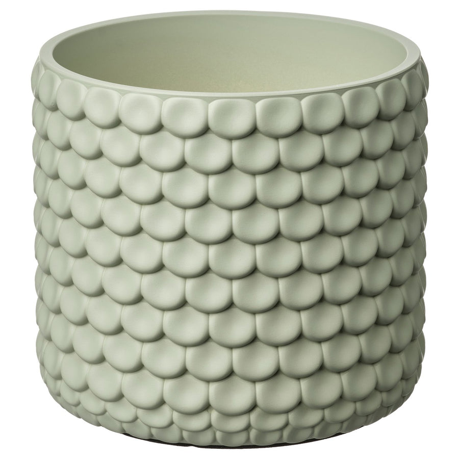 GLACIÄRBJÖRN plant pot, light green, 14 cm
