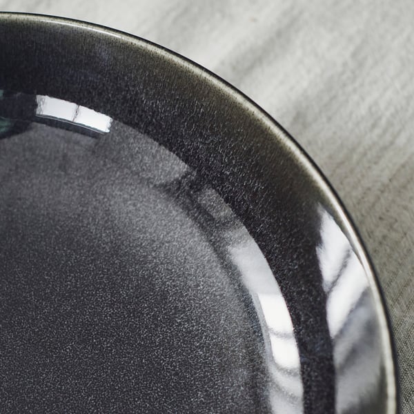 GLADELIG serving bowl, dark grey, 30 cm