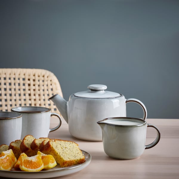 GLADELIG milk/cream jug, grey, 0.4 l