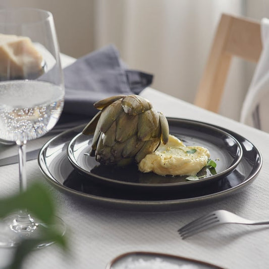 GLADELIG side plate, dark grey, 20 cm