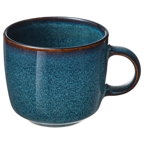 GLADELIG mug, blue, 37 cl