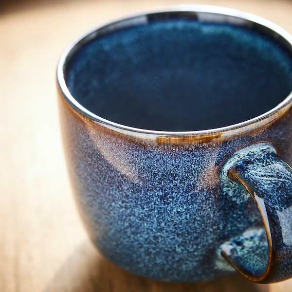 GLADELIG mug, blue, 37 cl