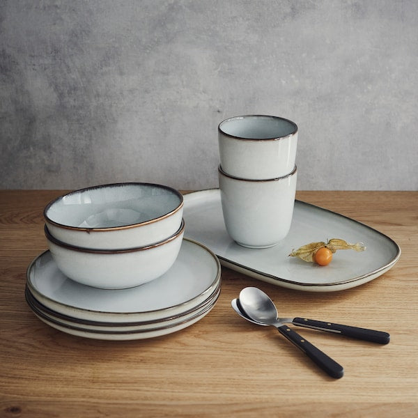 GLADELIG mug, grey, 30 cl