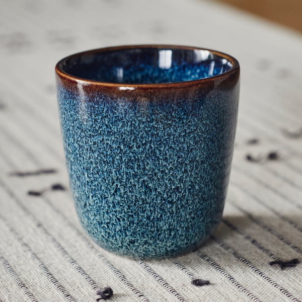 GLADELIG espresso cup, blue, 10 cl