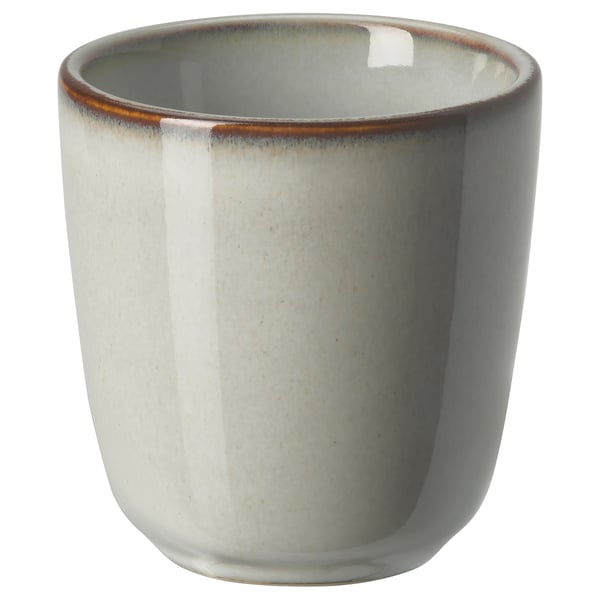 GLADELIG espresso cup, grey, 10 cl