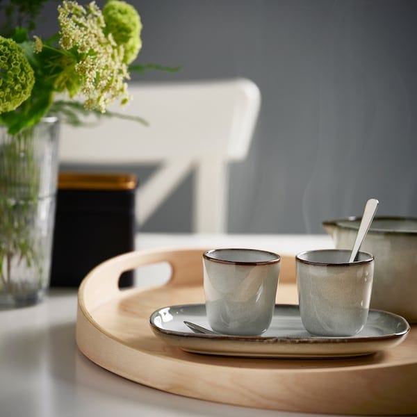 Ikea GLADELIG - Espresso cup, grey, 10 cl