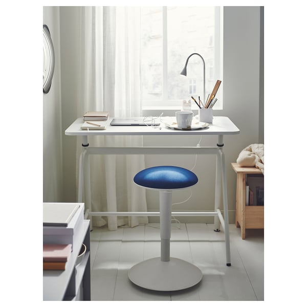 GLADHÖJDEN desk sit/stand, white, 100x60 cm