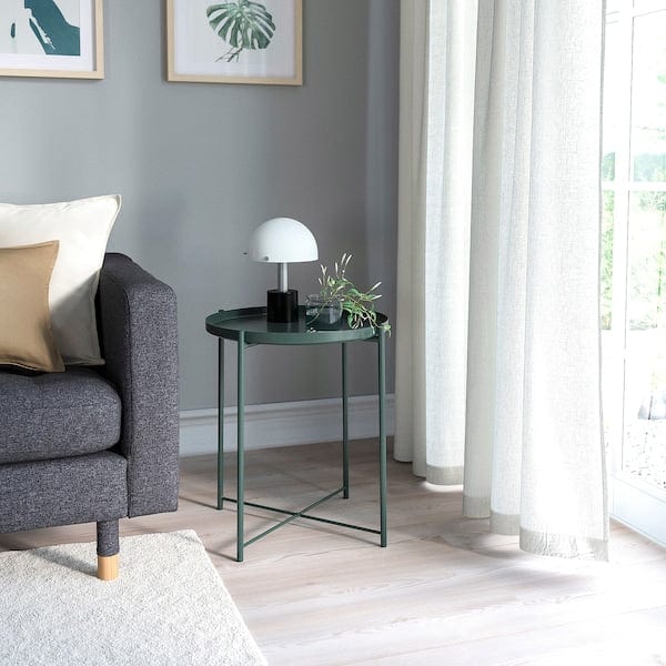 Ikea GLADOM - Tray table, dark grey-green, 45x53 cm