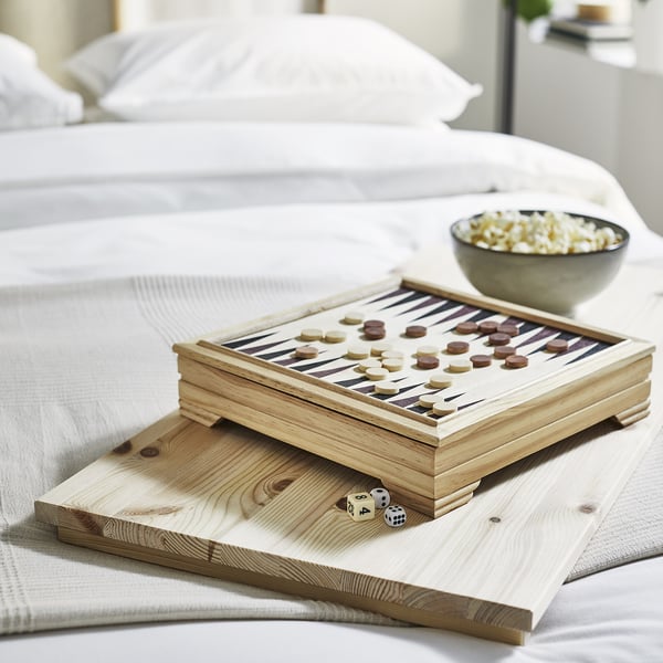 GLAMBERGET bed frame with storage and mattress, pine/Vesteröy extra firm, 90x200 cm