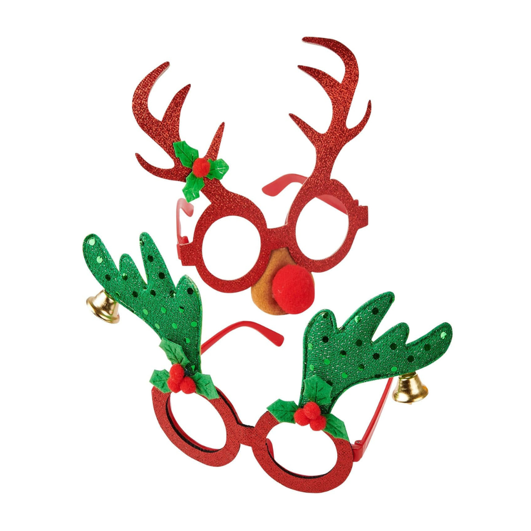 ANTLERS glitter glasses, 2 shape variants