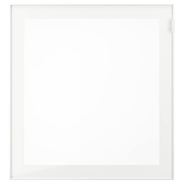 Ikea GLASSVIK - Glass door, white/frosted glass,60x64 cm