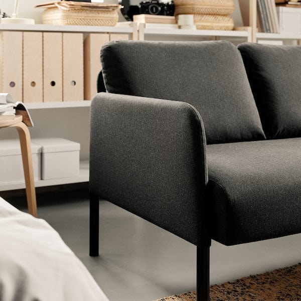 Ikea GLOSTAD 2-seater sofa - Dark grey Knisa ,