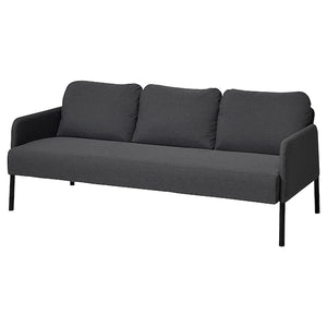 GLOSTAD 3-seat sofa, Knisa dark grey, 171x68x78 cm
