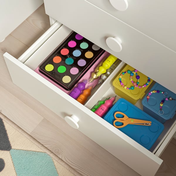 GODISHUS chest of 3 drawers, white, 60x40x60 cm