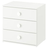 GODISHUS chest of 3 drawers, white, 60x40x60 cm