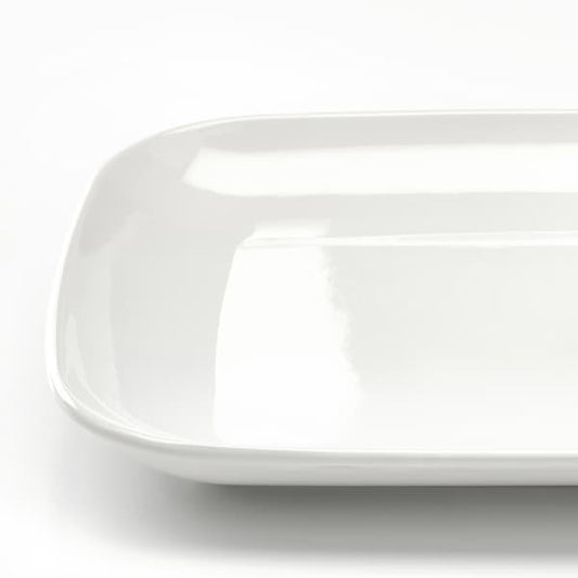 Ikea GODMIDDAG - Plate, white, 18x30 cm