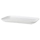 GODMIDDAG plate, white, 18x30 cm