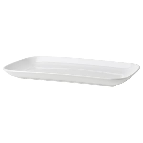 Ikea GODMIDDAG - Plate, white, 18x30 cm