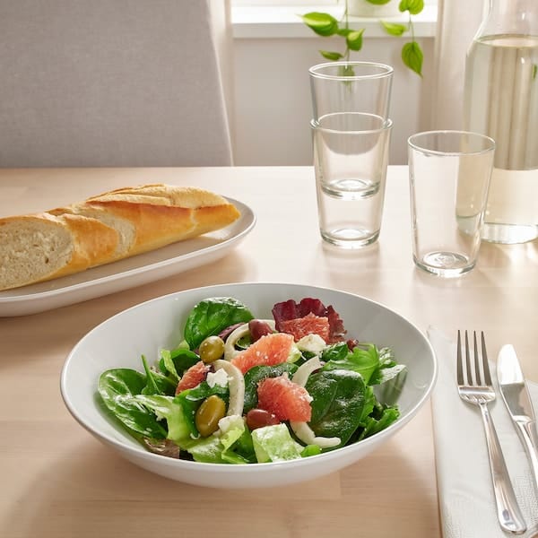 Ikea GODMIDDAG - Deep plate, white, 23 cm