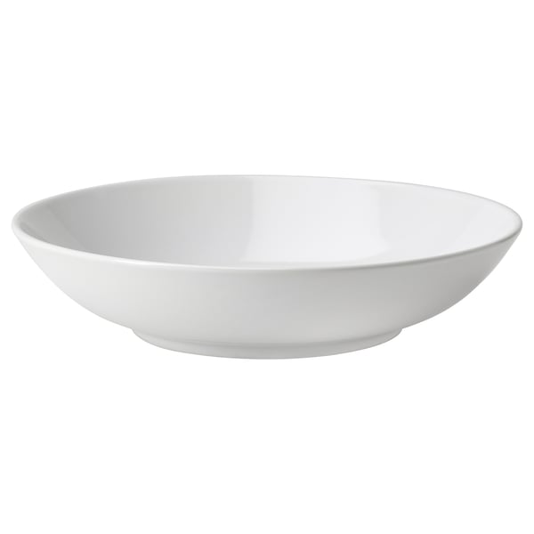 GODMIDDAG deep plate, white, 23 cm
