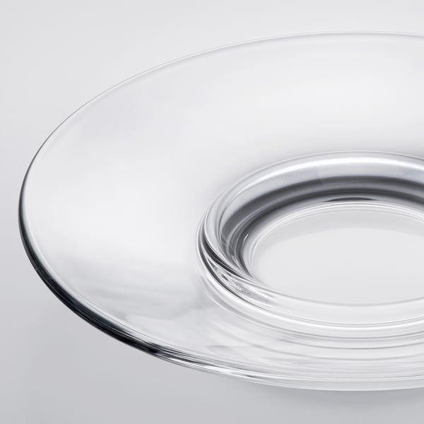 GOTTFINNANDE saucer, clear glass, 12 cm