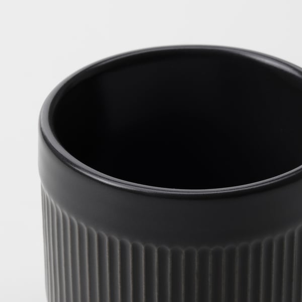 GRADVIS plant pot, in/outdoor black, 6 cm