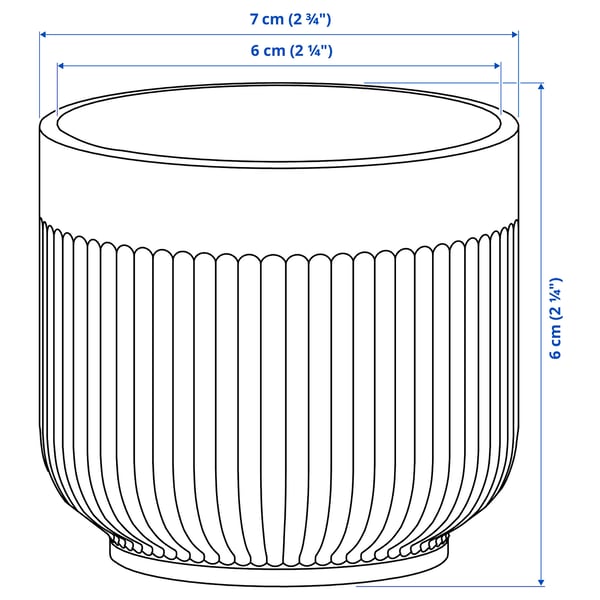 GRADVIS plant pot, in/outdoor black, 6 cm