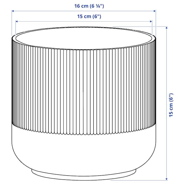 Ikea GRADVIS - Plant pot, grey, 15 cm