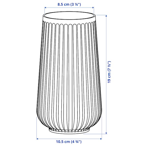 Ikea GRADVIS - Vase, grey, 19 cm