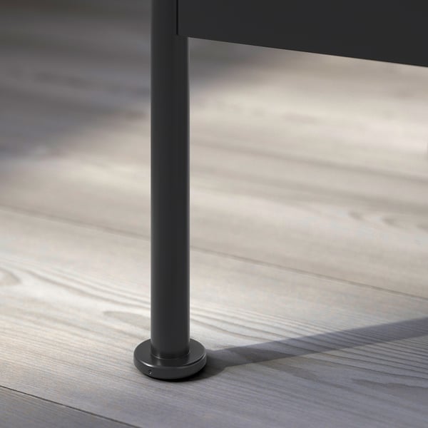 GRÅFJÄLLET bedside table, anthracite, 45x36x59 cm