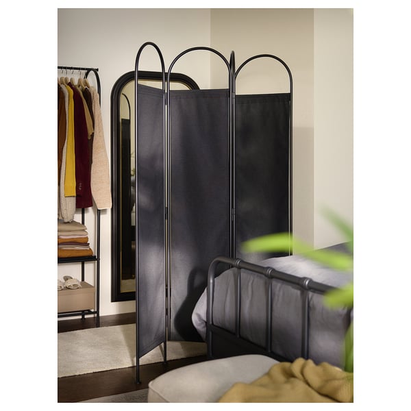 GRÅFJÄLLET room divider, anthracite, 150x175 cm