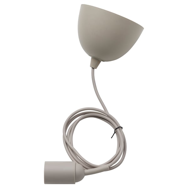 GRÅVACKA cord set for bulb, beige, 1.8 m