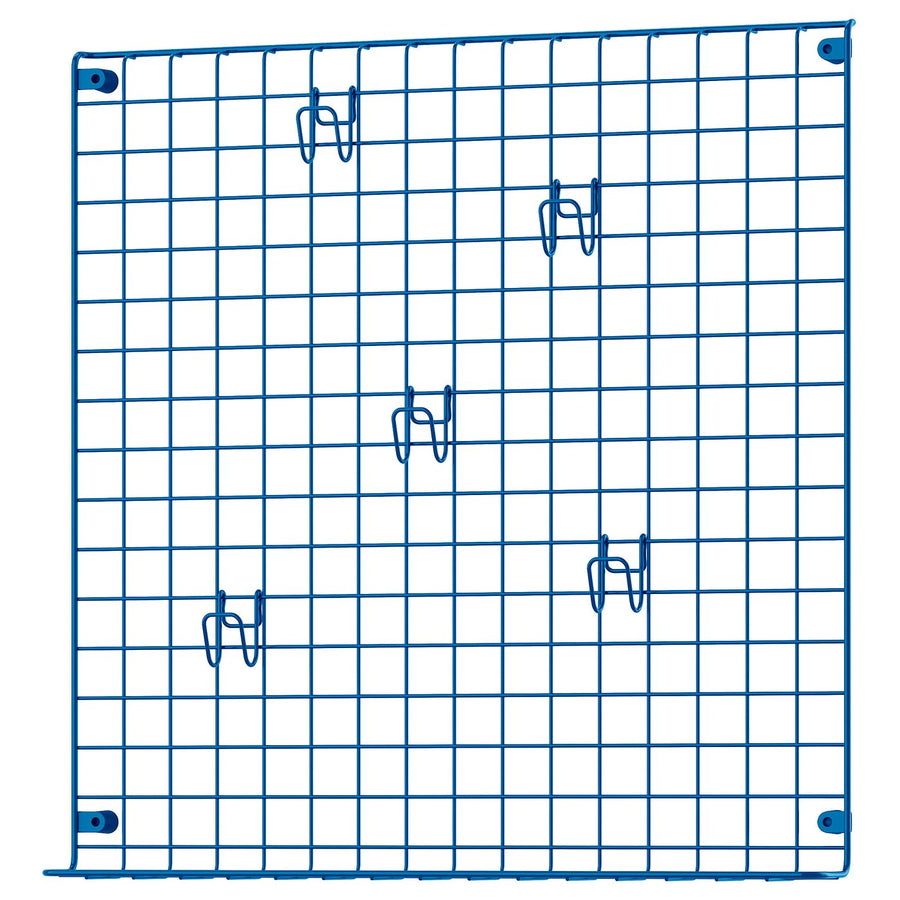 GREJIG wall grid with rail, blue, 58x59 cm