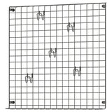 GREJIG wall grid with rail, grey, 58x59 cm