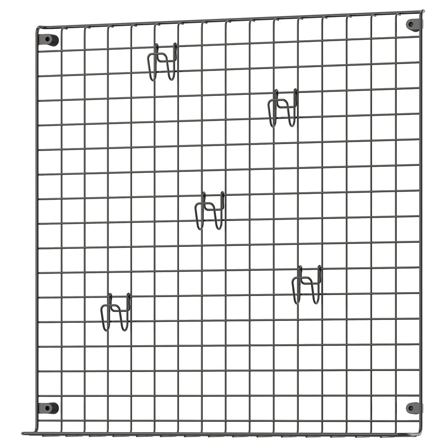 GREJIG wall grid with rail, grey, 58x59 cm