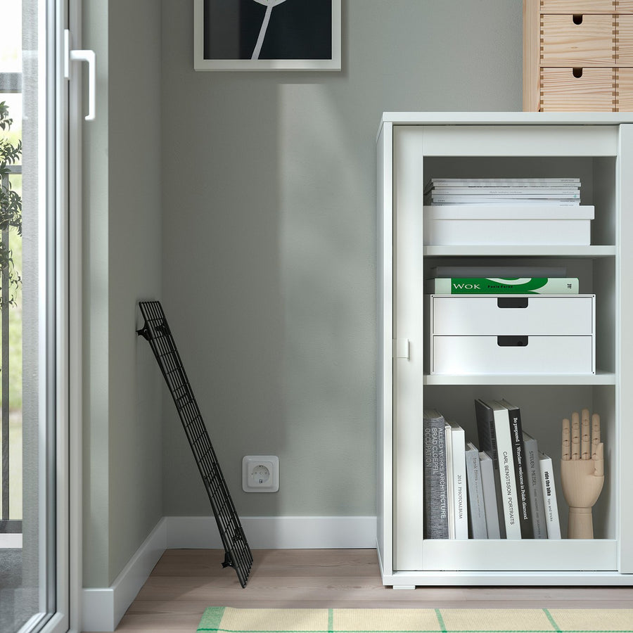 GREJIG shoe rack, grey, 58x17x27 cm