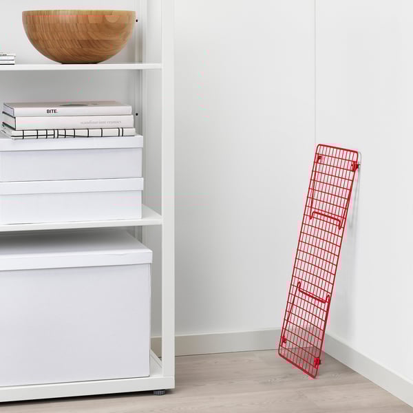 GREJIG shoe rack, bright red, 58x27x17 cm