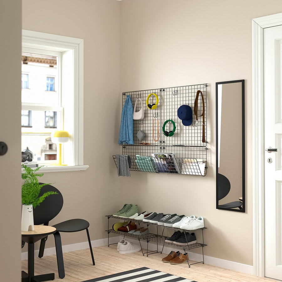GREJIG hallway furniture, set of 8, grey