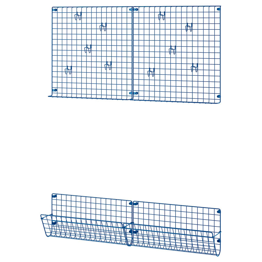 GREJIG hallway furniture, set of 4, blue
