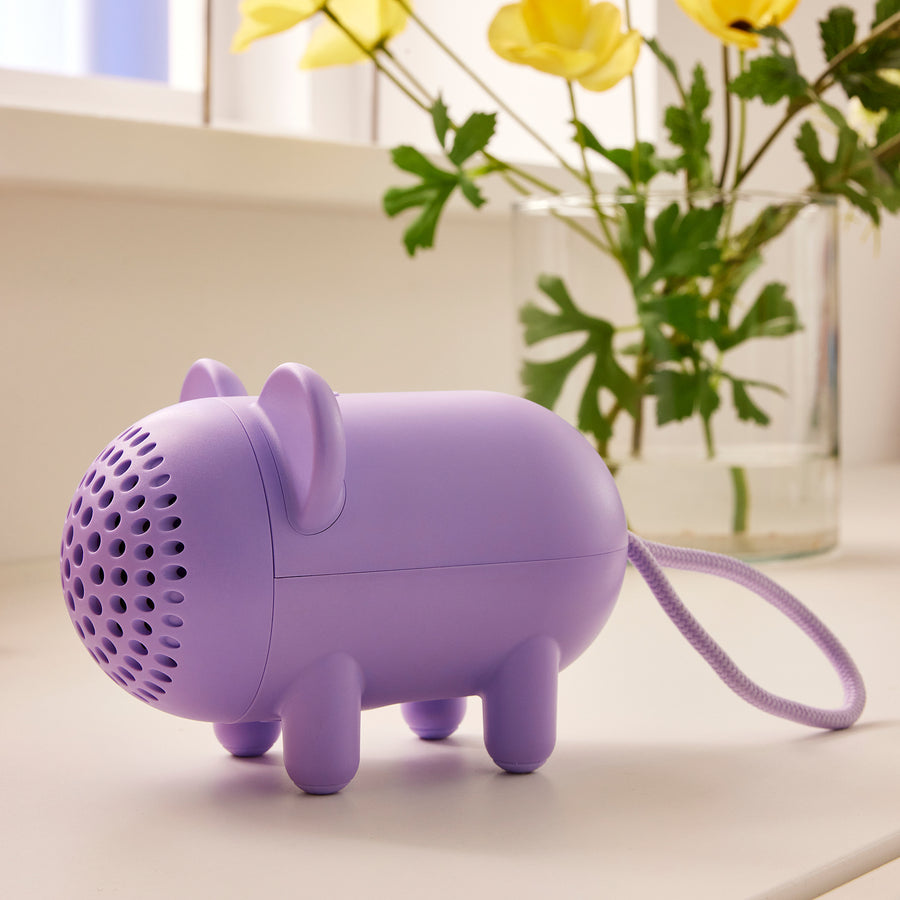 GREJSIMOJS portable Bluetooth speaker, mouse/purple, 13x8.6 cm