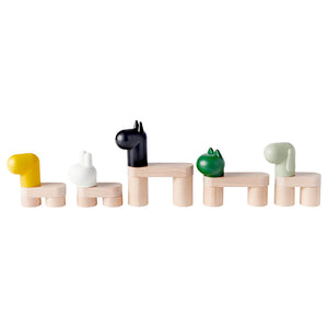 GREJSIMOJS 20-piece toy building blocks, mix and match/5 figurines