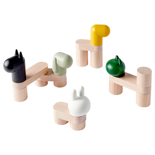 GREJSIMOJS 20-piece toy building blocks, mix and match/5 figurines