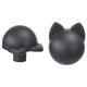 GREJSIMOJS knob, anthracite/cat, 5 mm, 2 pack