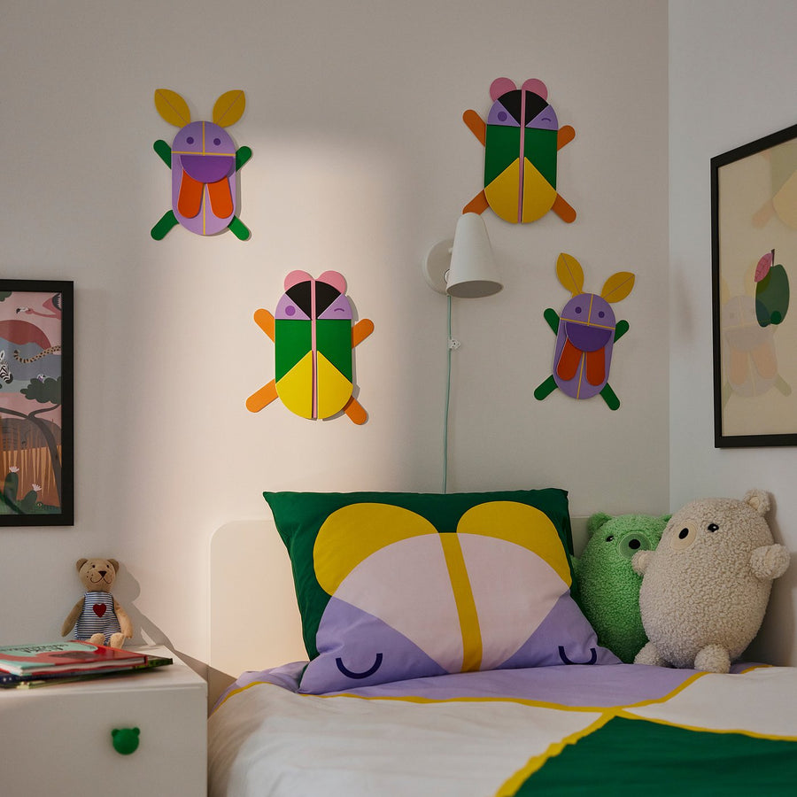 GREJSIMOJS wall decoration, set of 2, multicolour