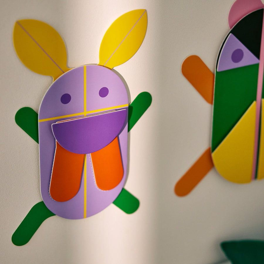 GREJSIMOJS wall decoration, set of 2, multicolour