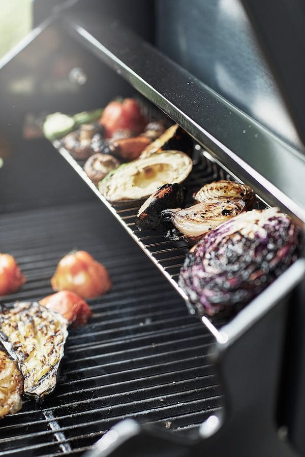 Ikea GRILLSKÄR - Gas barbecue with table, stainless steel/outdoor, 79/103x61 cm
