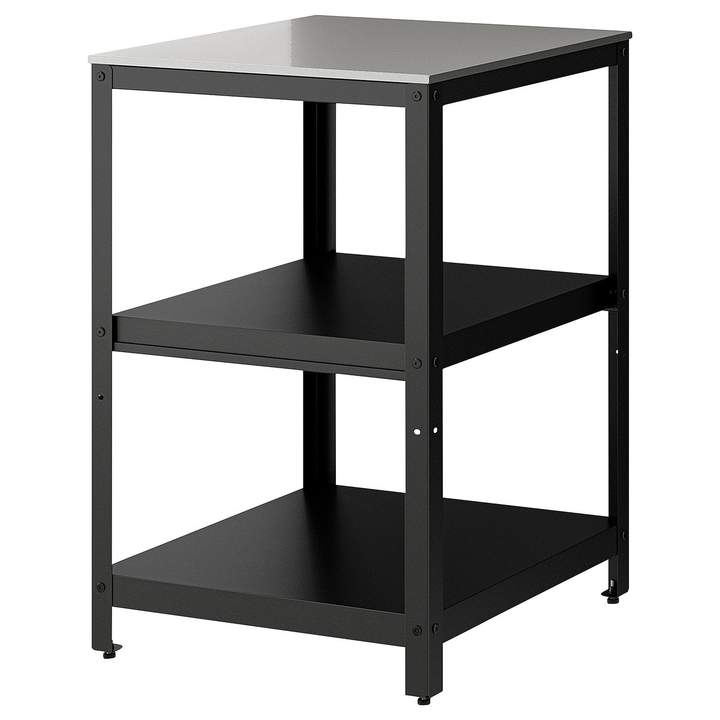 GRILLSKÄR open kitchen unit, black/stainless steel outdoor, 61x92x61 cm