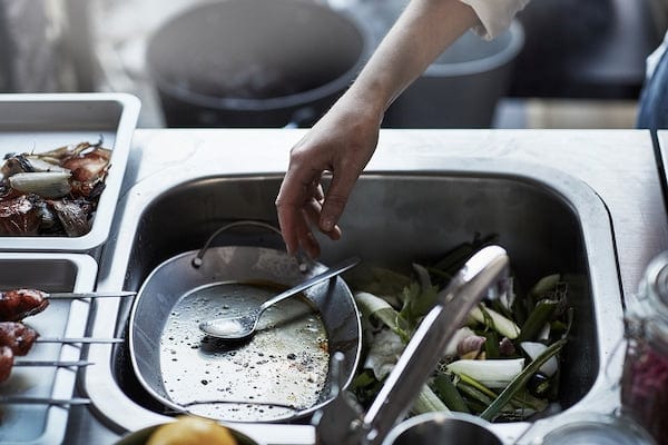 Ikea GRILLSKÄR - Sink cabinet with table, stainless steel/outdoor, 93/116x61 cm