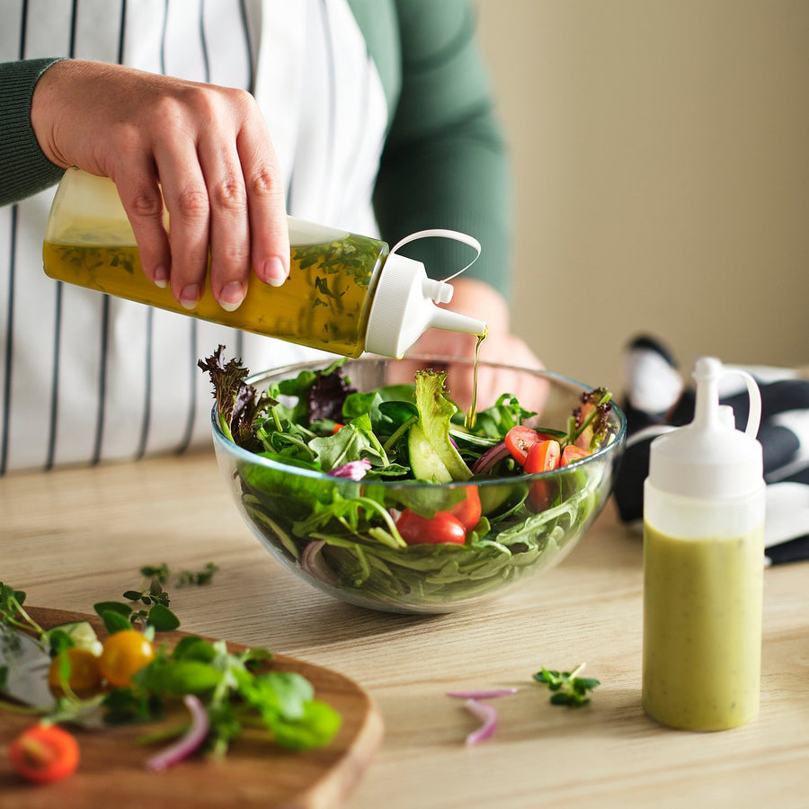 GRILLTIDER squeeze bottle, white/transparent, 6 cm