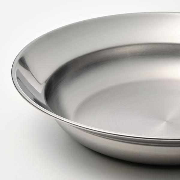 GRILLTIDER deep plate, stainless steel, 21 cm
